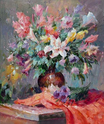 Ekaterina Dzuba (1982) - Bouquet Impressionniste