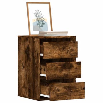 vidaXL Ladekast 40x41x58 cm bewerkt hout gerookt, Verzenden, Nieuw