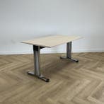 bureau 140x80 cm, ahorn - chroom, Gebruikt