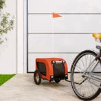 vidaXL Hondenfietstrailer oxford stof en ijzer oranje en, Verzenden