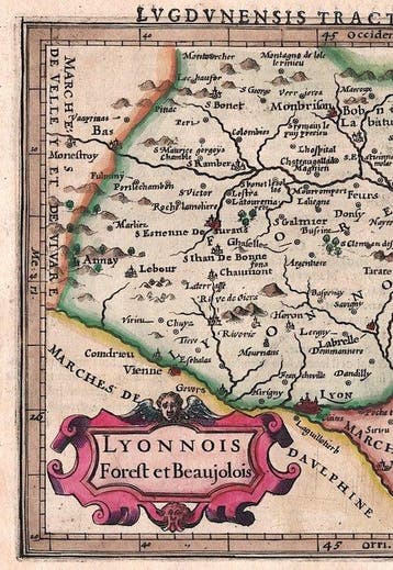 France - Auvergne-Rhône-Alpes, Lyon; J. Hondius / Mercator -
