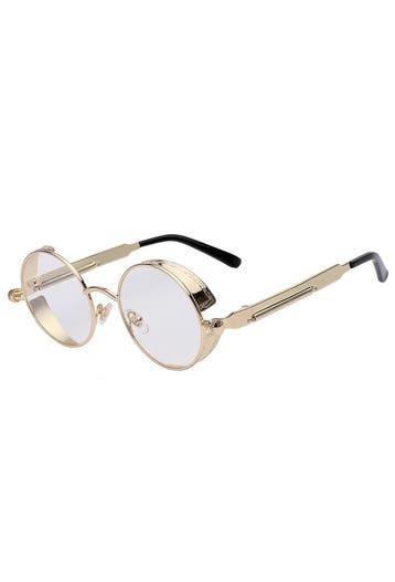 KIMU® Ronde Bril Steampunk Vintage Goud Montuur Rond Heldere, Ophalen of Verzenden