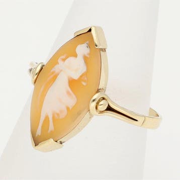 Ring - 14 karaat Geel goud - Camée, Nieuw