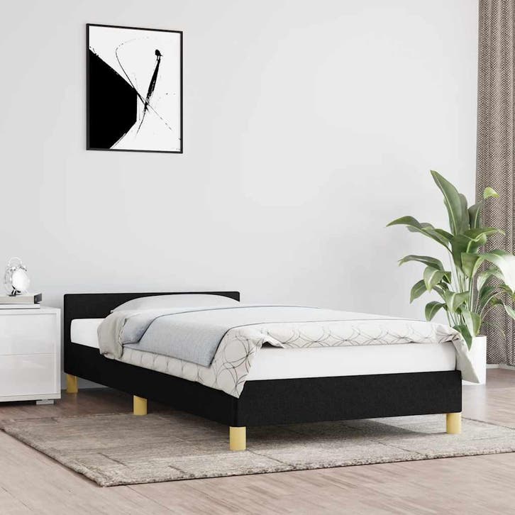 Bedframe 100x200 Zwart | Tweede kansje | OP = OP, Huis en Inrichting, Slaapkamer | Bedden, 100 cm, 200 cm, Zwart, Zo goed als nieuw