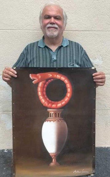 Antonio Sciacca (1957) - Anfora con drago