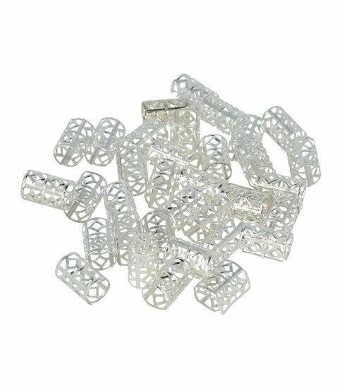 Haarspeld Haarringen 1.4cm - Dreadlock Cuffs Opengewerkt -, Handtassen en Accessoires, Uiterlijk | Haarverzorging
