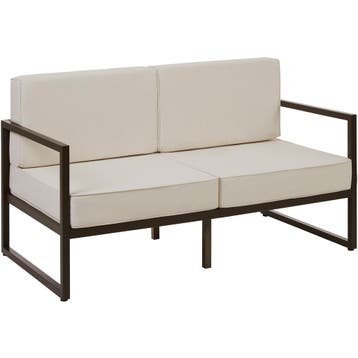 tectake Tuin-loungebank Comosa, 2-zits, ultradikke kussens -, Jardin & Terrasse, Verzenden