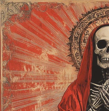 CREATIVE_HUB - Red Death Skull Calavera