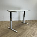 Steelcase  zit-sta bureau (met gasveer) 160x80,  licht-grijs