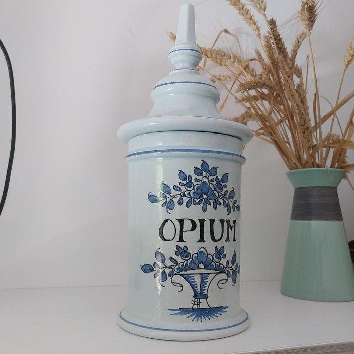 Apothekerspot - Keramiek - Apothekerspot Opium, Antiek en Kunst, Antiek | Glaswerk en Kristal
