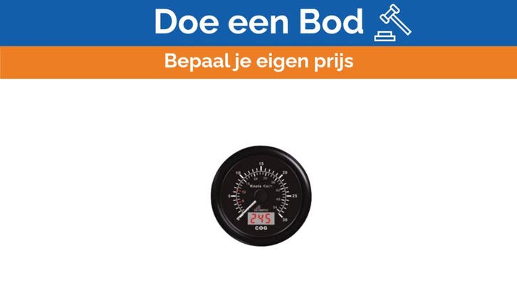 Bieden: Wema GPS boat speed indicator display black 30 knot, Watersport en Boten, Bootonderdelen, Ophalen of Verzenden