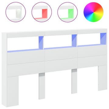 Hoofdbord LED 180cm | 54% Korting | Retour Deal, Huis en Inrichting, Gebruikt, Verzenden, Wit, Tweepersoons
