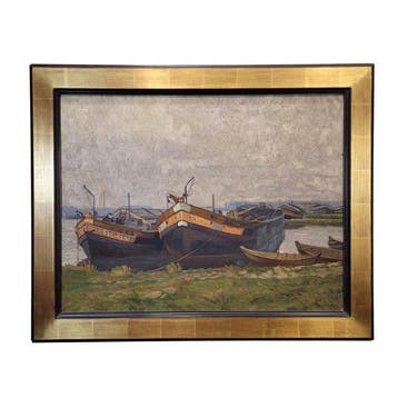 Gerhard Beuthner (1887-c.1935) - Barcos amarrados en la