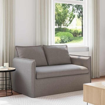 vidaXL bank / zetel Taupe 136 x 82 x 85 cm Stof, Verzenden, Nieuw