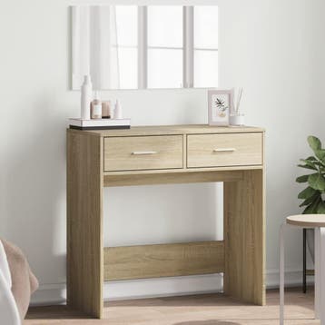 vidaXL Kaptafel met spiegel 80x39x80 cm sonoma eikenkleurig, Verzenden