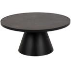 Rebellenclub Leeds Salontafel - Ø85 Cm - Zwart Keramiek, Maison & Meubles, Verzenden