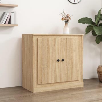 vidaXL Dressoir 70x35,5x67,5 cm bewerkt hout sonoma, Verzenden