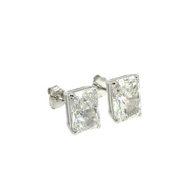 Boucles doreilles - 14 carats Or blanc - 6.05ct. tw.