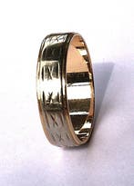 Ring - 18 karaat Witgoud, Geel goud, Nieuw