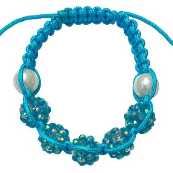 Fako Bijoux - Armband - Disco Dots Kids - Candy Blauw, Verzenden