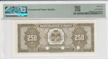 Haïti. - 250 Gourdes 1919 - Pick 206s - Specimen