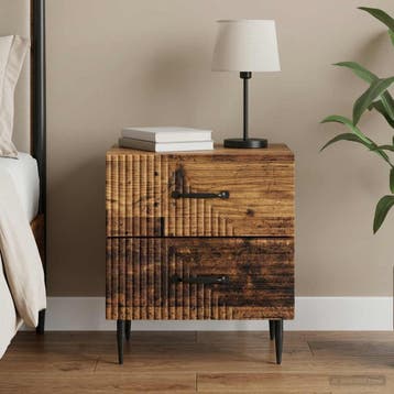 vidaXL Nachtkastje Oud hout 43 x 34,5 x 47,5 cm Bewerkt hout, Huis en Inrichting, Slaapkamer | Nachtkastjes, Verzenden, Nieuw