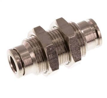 6mm Push-In Raccord Laiton NBR Traversée [2 Pièces], Verzenden, Nieuw