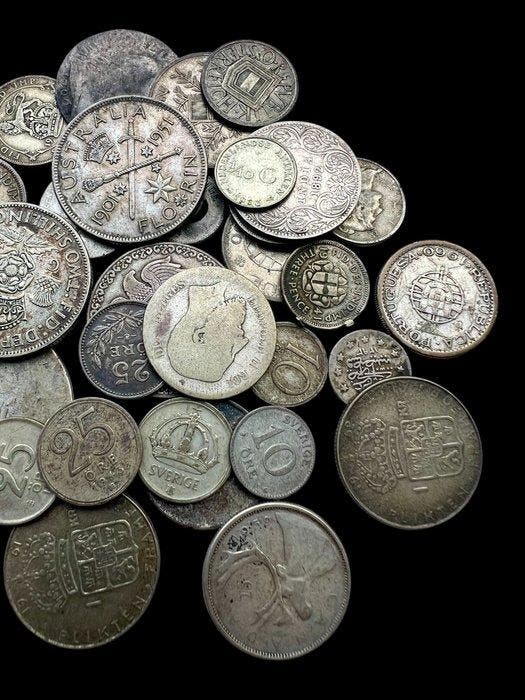 Australie, Suède, Royaume-Uni, India. World Silver Large, Postzegels en Munten, Munten | Europa | Niet-Euromunten