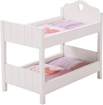 Wit poppenstapelbed 52cm | Retour deal | Snel weg, Verzenden, Accessoires