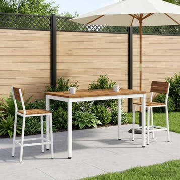 vidaXL Salontafel Natuurlijk en Wit 50 x 100,5 x 45 cm, Verzenden, Nieuw