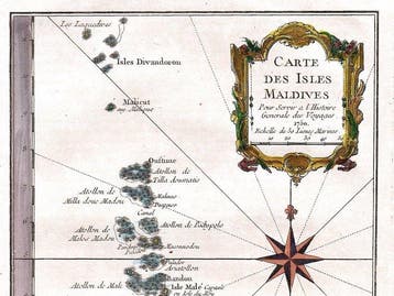 Asie - Maldives; N. Bellin - Carte des Isles Maldives -
