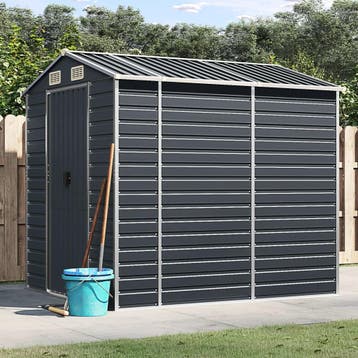 vidaXL Tuinschuur 191x215x198 cm gegalvaniseerd staal, Verzenden, Nieuw