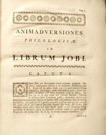Schultens Alberto. - Saggi Teologici sul Vecchio Testamento.
