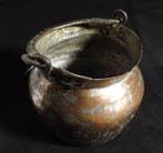Kookpan (2) - koper, ijzer, tin - Koperen pot en kan, 19e, Antiek en Kunst