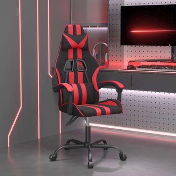 vidaXL Gamestoel kunstleer zwart en rood, Huis en Inrichting, Stoelen, Verzenden, Nieuw