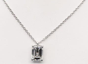 Chaîne - 14 carats Or blanc - 2.01ct. tw. Diamant (Cultivé