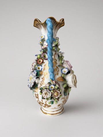 Vase - Un vase en porcelaine française du XIXe siècle, signé, Antiquités & Art