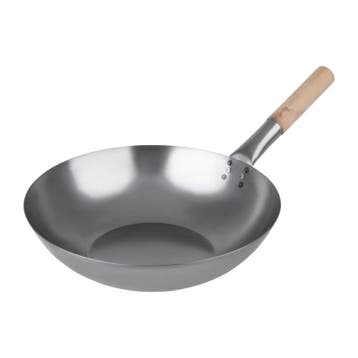 Wokpan | Staal | Platte Bodem | Ø355mm Vogue, Verzenden