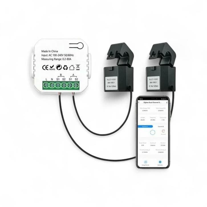 Smart Energie monitor 2 klemmen, Bricolage & Construction, Thermostats, Envoi