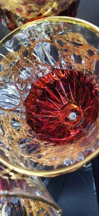 ISMIE LUX - Drinkservies (6) - luxe rode juwelen, rijk aan
