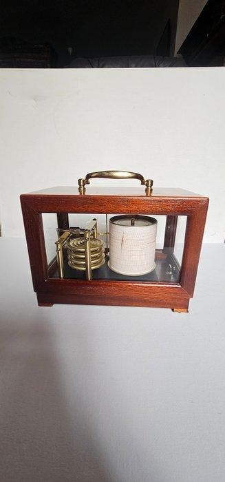 Naudet - Barograaf - Hout, Messing, Glas - Naudet PHBN -