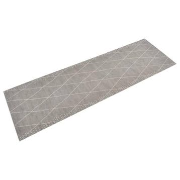 vidaXL Keukenmat wasbaar geruit 60x180 cm fluweel, Verzenden