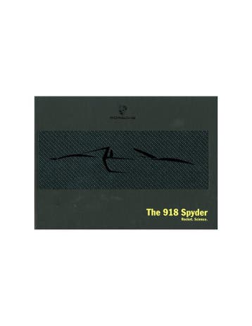 2013 PORSCHE 918 SPYDER HARDCOVER BROCHURE ENGELS, Ophalen of Verzenden, Nieuw