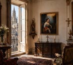 Escuela Sevillana (XVII) - Santa Cecilia, Antiquités & Art