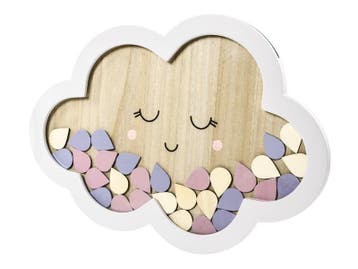 Houten Gastenboek Wolk 43cm, Verzenden