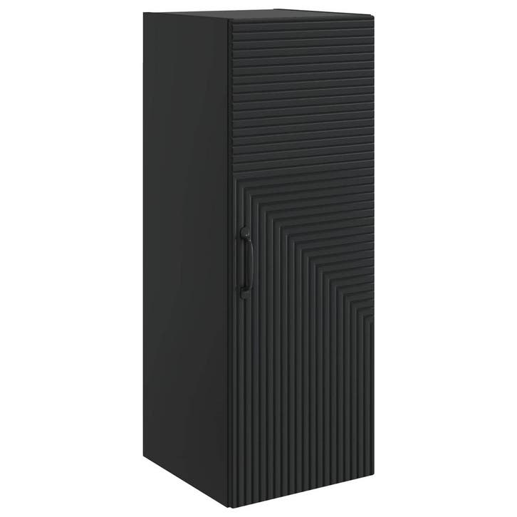 vidaXL Wandkast Zwart 33 x 34,5 x 90 cm Bewerkt hout, Huis en Inrichting, Kasten | Overige, Nieuw, Verzenden