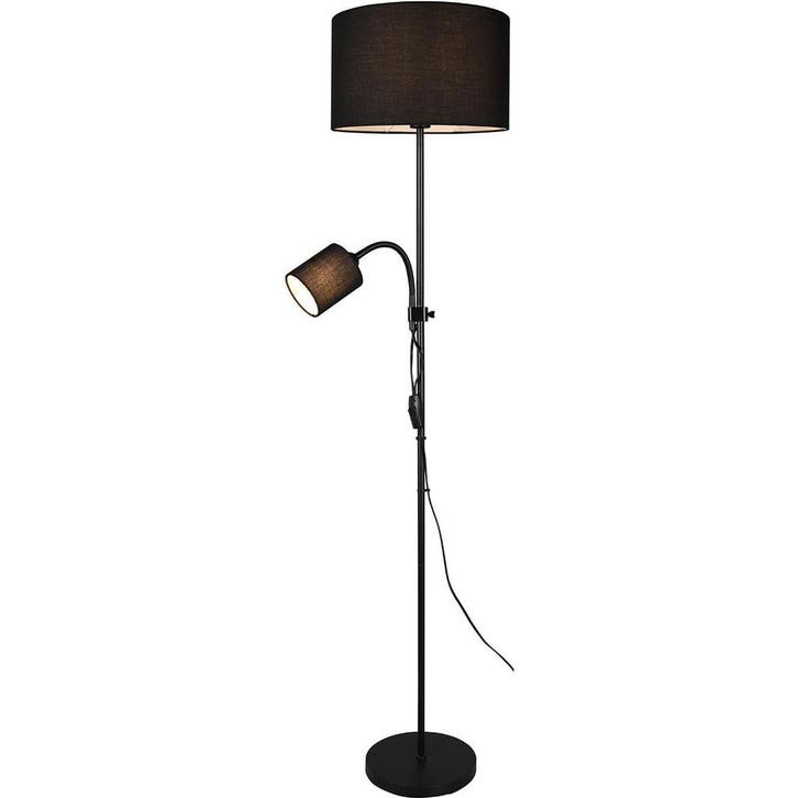 Stijlvolle LED Vloerlamp Trion Owino - Mat Zwarte Vloerlamp, Maison & Meubles, Lampes | Lampadaires, Envoi