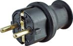 Kopp Grounded Plug Polyamide PVC Rubber Black - 1797.1600.5, Doe-het-zelf en Bouw, Verzenden, Nieuw