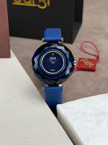 Burgi - Faceted Crystal Bezel Diamond Blue Dial - Sans prix, Nieuw