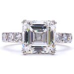 Ring - 18 karaat Witgoud - 6.01ct. tw. Diamant (Lab-grown) -, Nieuw